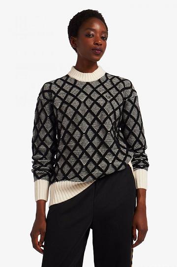 Fred Perry Textured Monochrome Jumper Naisten Neuleet Valkoinen | FI 1114ZUTG